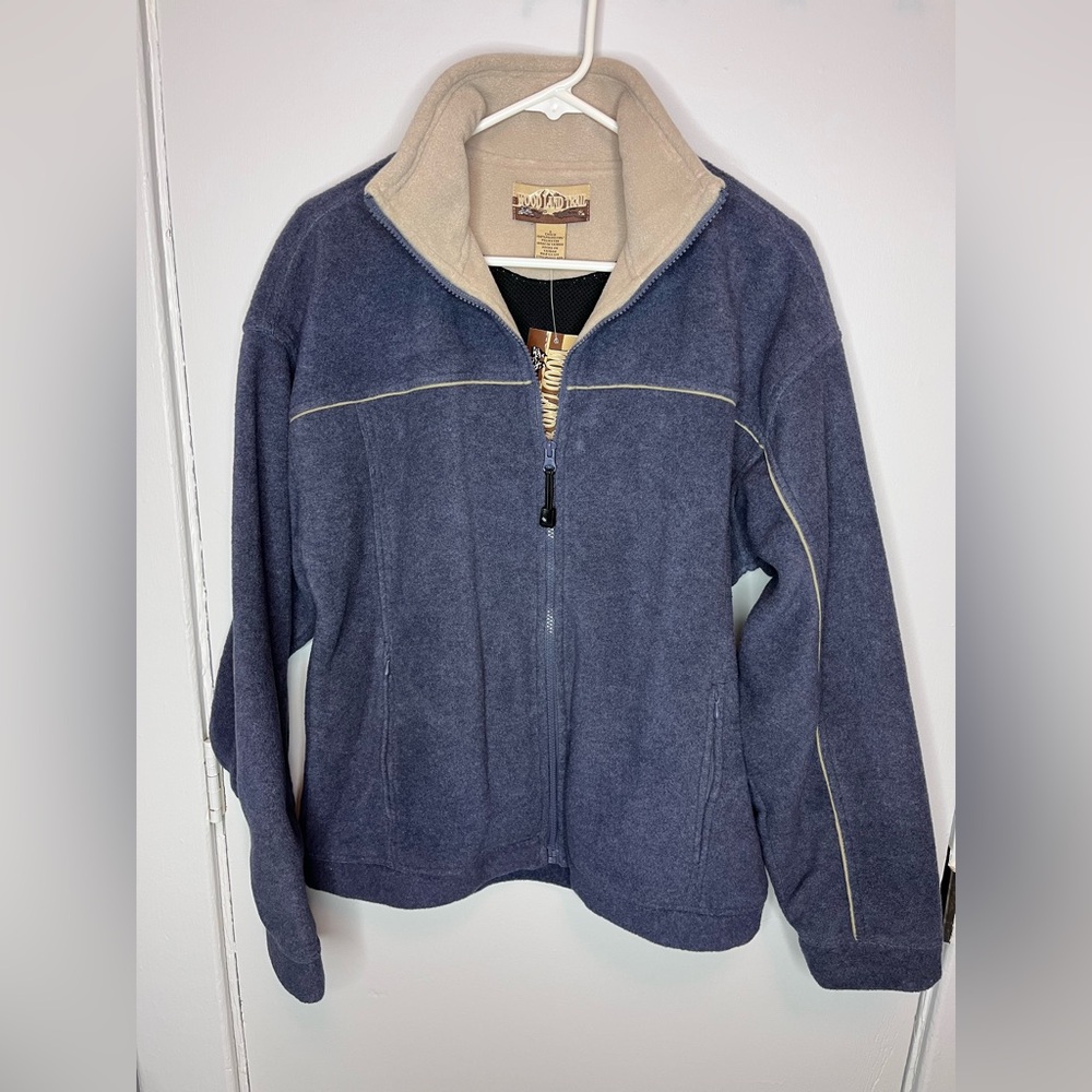 Woodland Trail blue long sleeve full zip fleece jacket